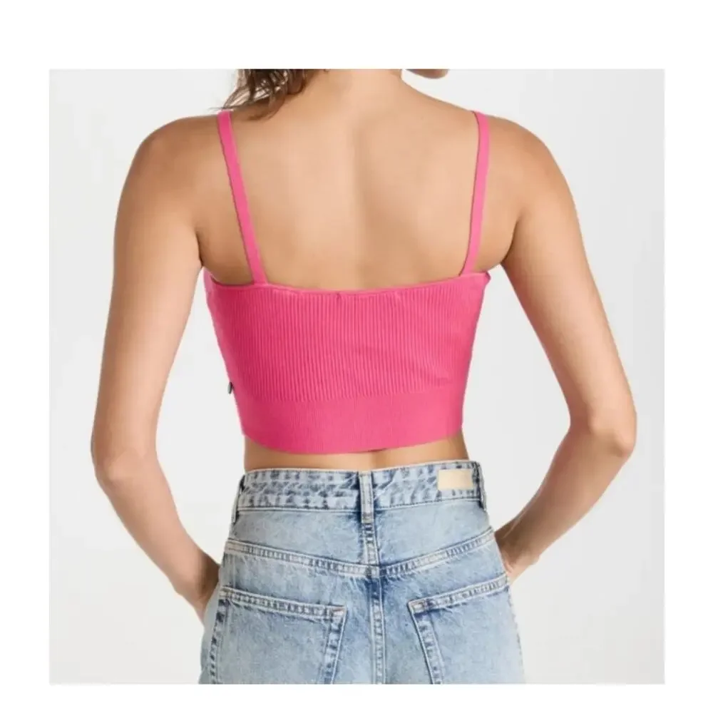 Scotch & Soda Knitted Bra Top Pink Size medium - Picture 2 of 8